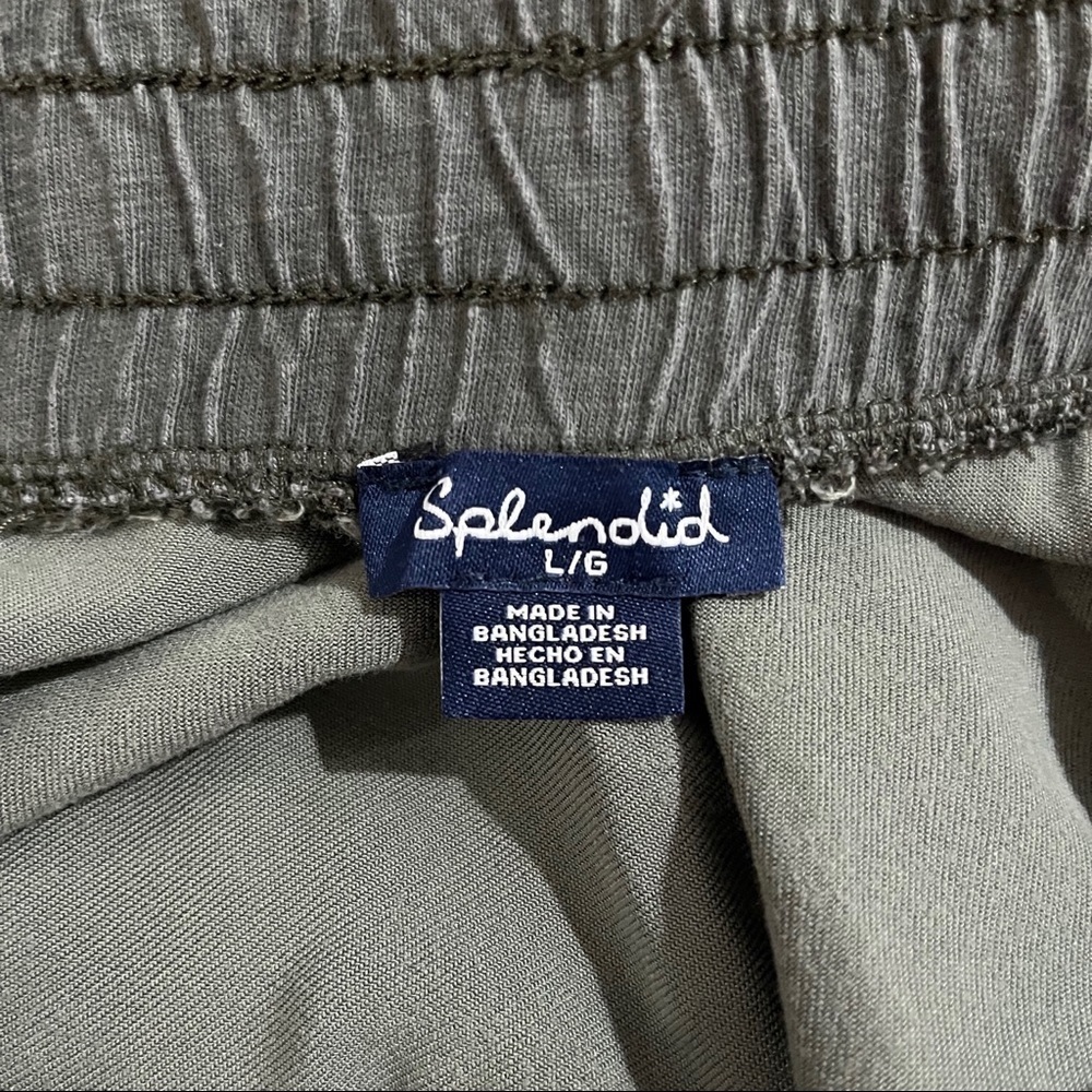 Splendid Camo Jogger Pants Size Large Relaxed Fit High Waist Green - Picture 7 of 9